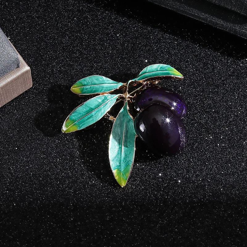 Olive Brooch Pin Women Fashion Jewelry Accessory