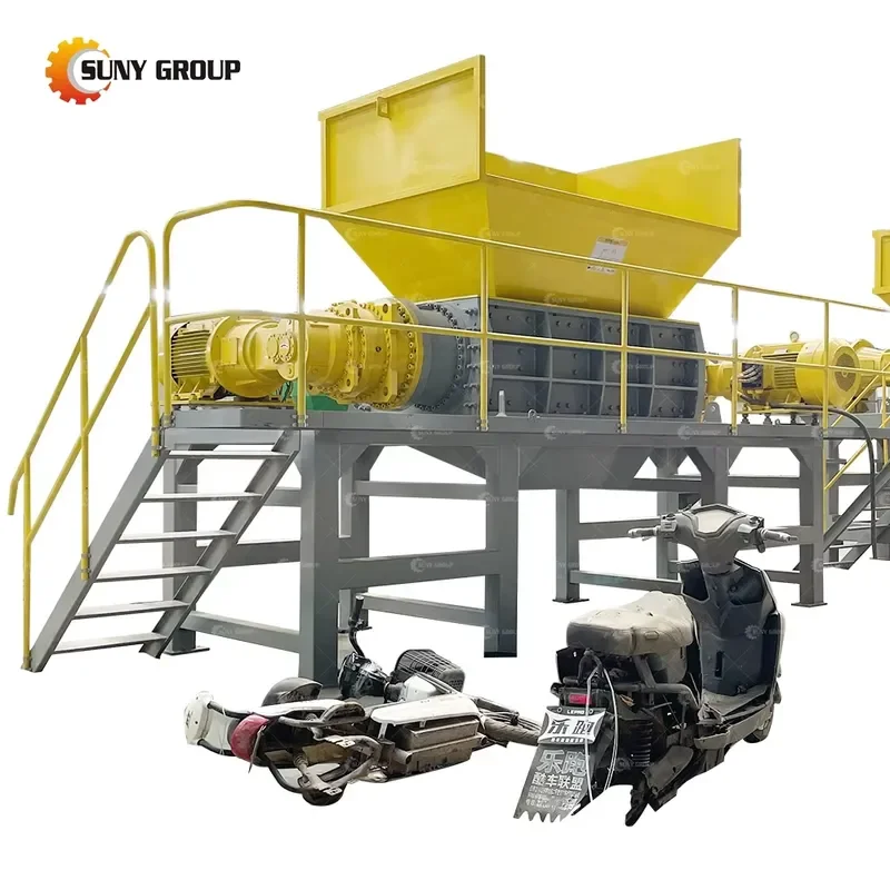 Crusher Industrial Double Shaft Shredder Machine Metal Waste Shredder for Plastic Wood Pallets