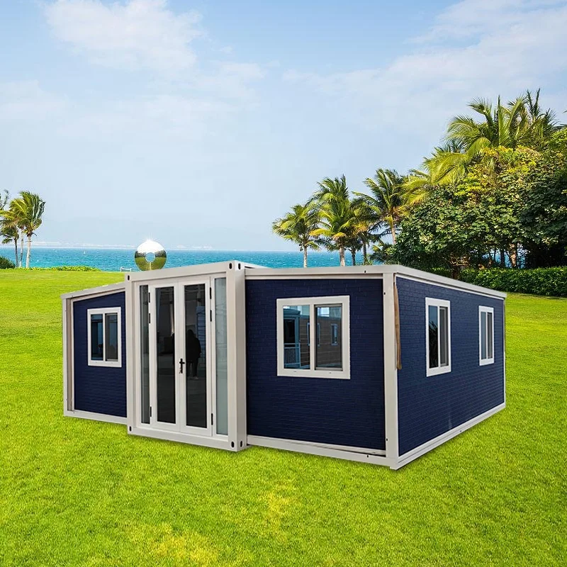 Eco-Friendly Container House Collapsible Double Wing Container House Garden Rooms Expandable Prefabricated Container Houses