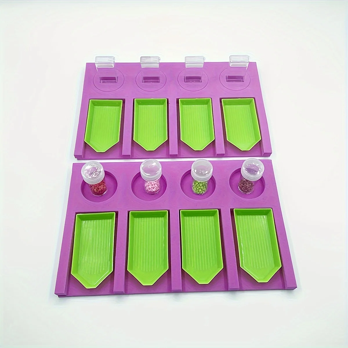 2pcs/set Foam Diamond Painting Cross Stitch Tool Moasic Accessories Tray Plate Organizer For Storage Boxes Containers