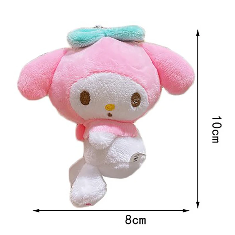 Sanrio Hello Kitty Plush Keychain Melody Cinnamoroll Pompompurin Stuffed Soft Doll Key Ring Plushies Bag Pendant Gift Kids Toys