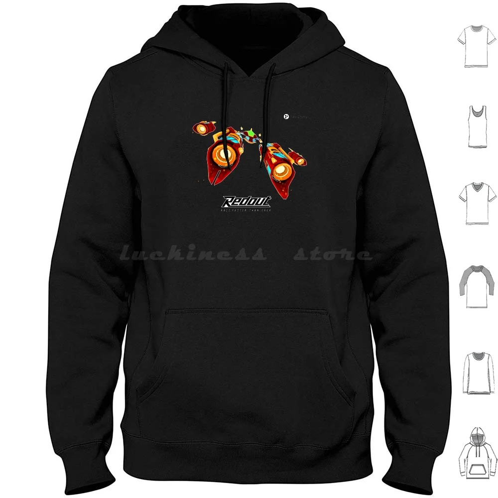 Redout-Sulha Bandit White Hoodies Long Sleeve Redout Wipeout Fzero F Zero Formula Fast Racing Race Wipeout Hd Arcade