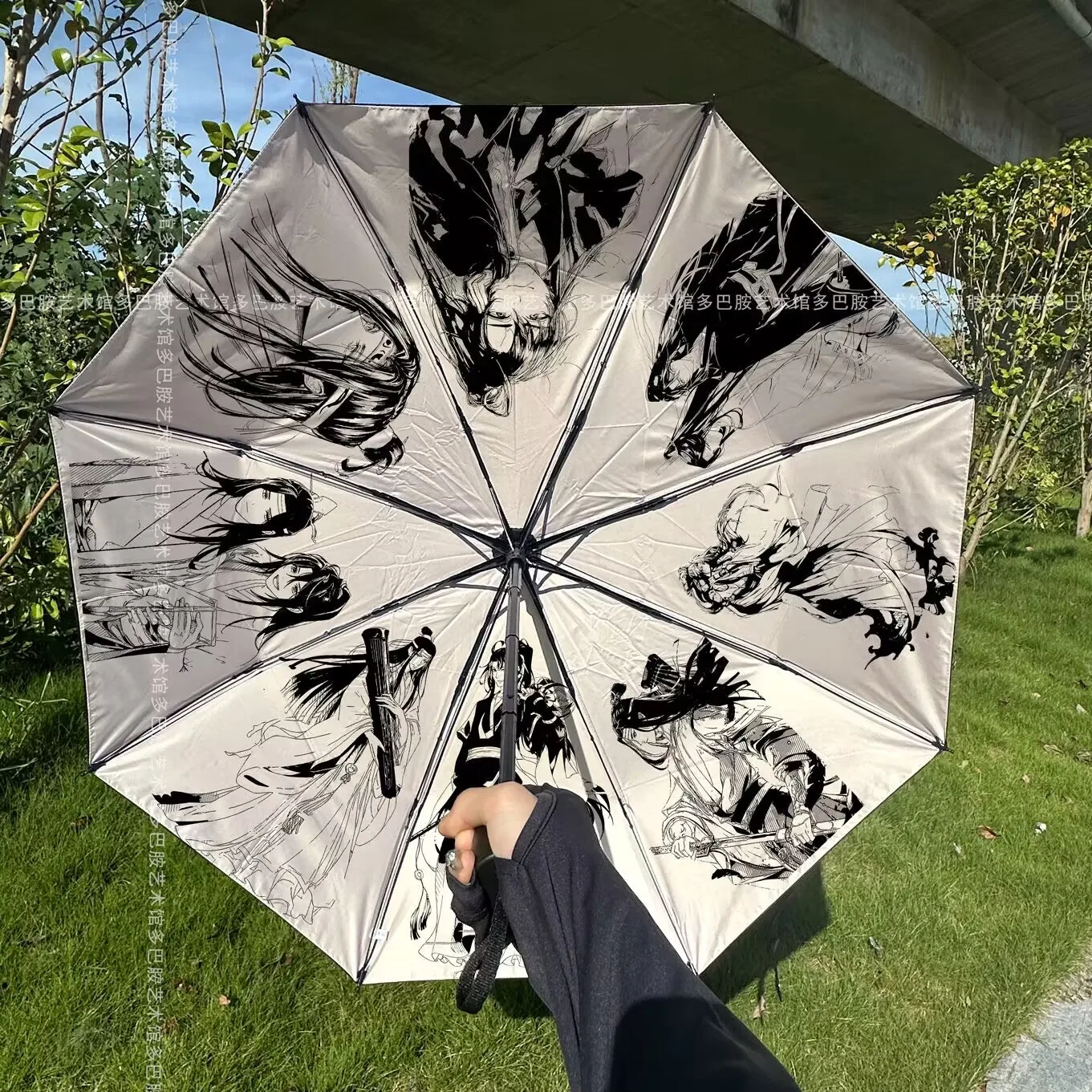 سيد المسار الشيطاني "مظلة محيطية "وي ووشيان وانغ جي" مظلة الألم مظلة حماية أوتوماتيكية من الأشعة فوق البنفسجية هدية عيد ميلاد