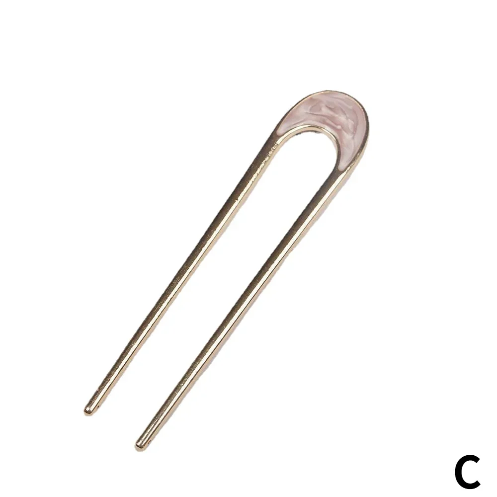 Delysia King  Simple fork metal hairpin U-shaped alloy hair ornament