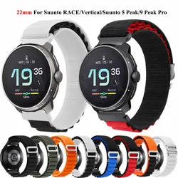 22mm nylonowy pasek do pionowego zegarka Suunto RACE dla Suunto 9 Peak Pro/5 Peak opaska sportowa na nadgarstek zamienny pasek pasek do zegarka