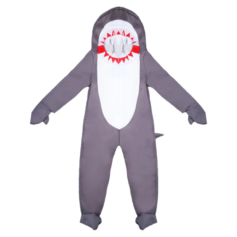 Halloween Costume For Kids Shark Costume Child Grey Shark Jumpsuit Animal Birthday Party Girls Boys Purim Cosplay