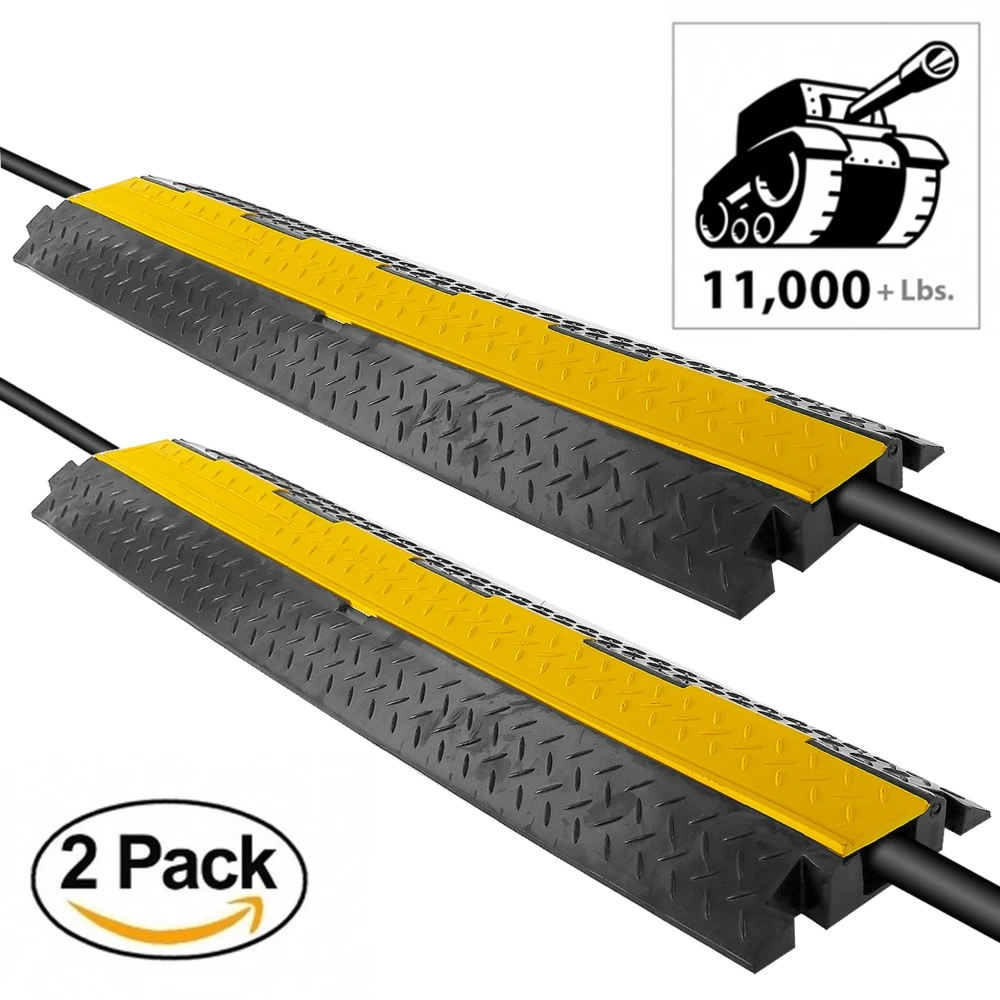 

Pyle 40" Cable Wire Protector Cover Ramp Track with Interlocking System & Flip Lid for Indoor Outdoor Floor Extension Cord Safe