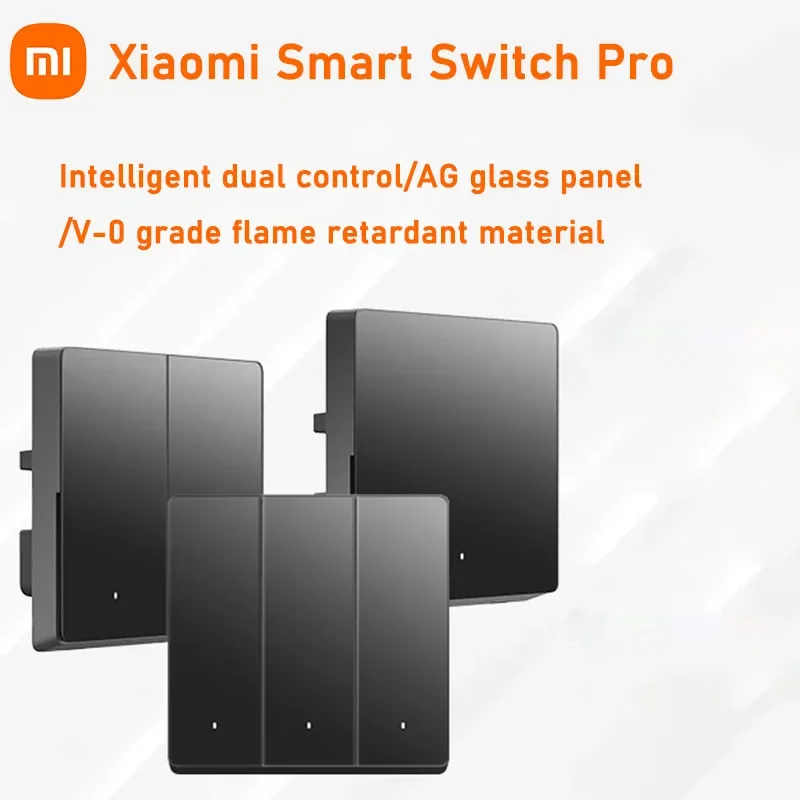 Xiaomi Smart Switch Pro إحصاءات الكهرباء الربط الذكي AG لوحة زجاجية التحكم عن بعد اللاسلكي العمل لـ Mihome