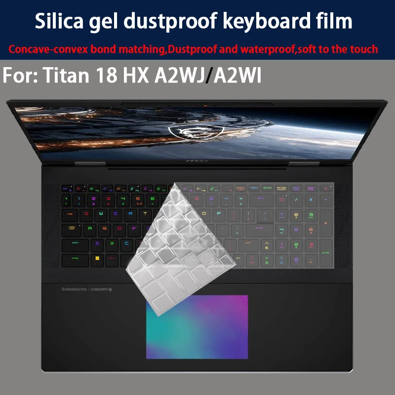 

Новая пленка для клавиатуры MSI Titan 18HA2WJ, 18-дюймовая пленка для ноутбука Titan 18HA2WI, антибликовая пленка, закаленная пленка, антибликовая пленка