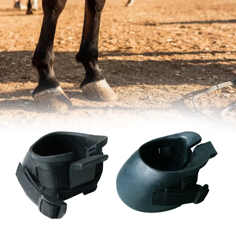 1 Pair Horse Hoof Boot, Equine Boot, Over Reach Boot for Horses, Horse Hoof Protective Gear and Training Equipment