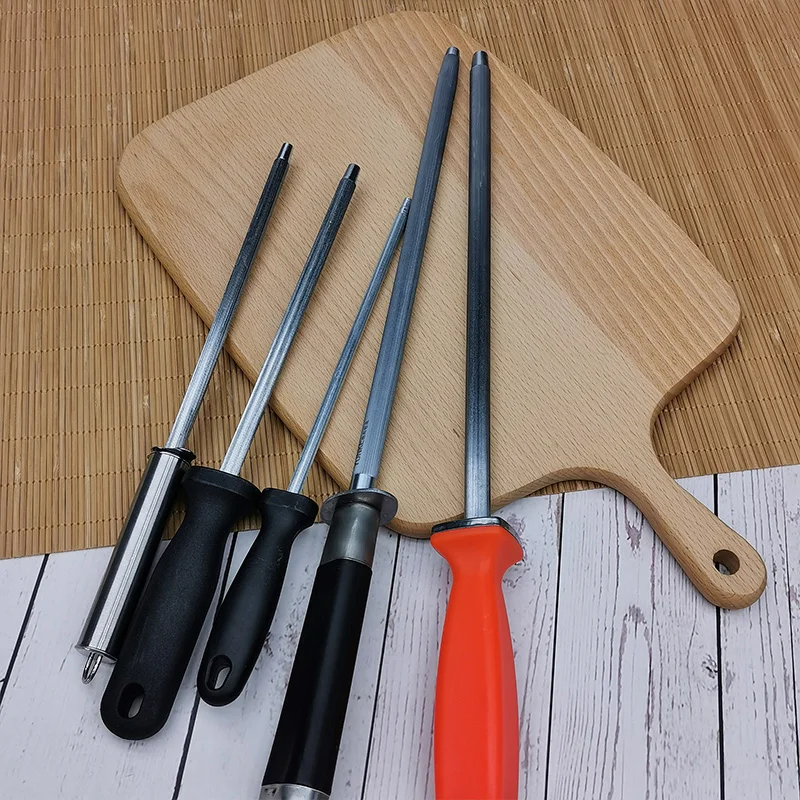 

Diamond Steel Stick Rod Knife Sharpener Honing Steel Knife Sharpening Rod Professional Carbon Steel Sharpening Stone For Kitchen