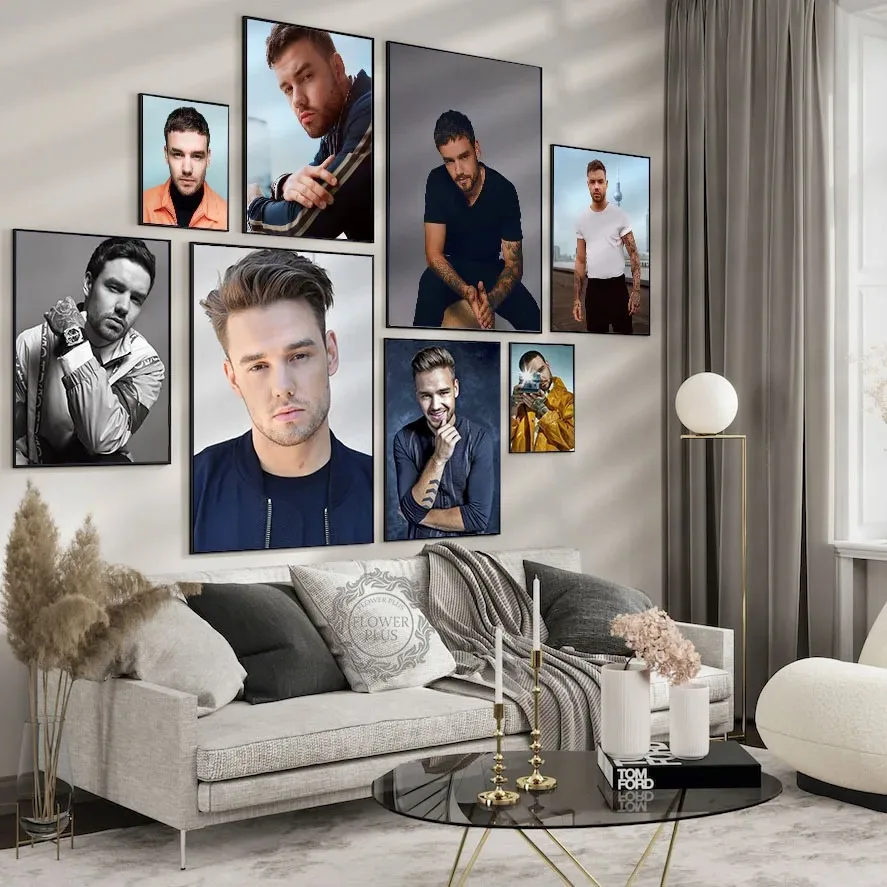 Liam Payne Portrait British Singer Poster and Prints Canvas Art Painting Wall Picture Modern Bar Home Decoration