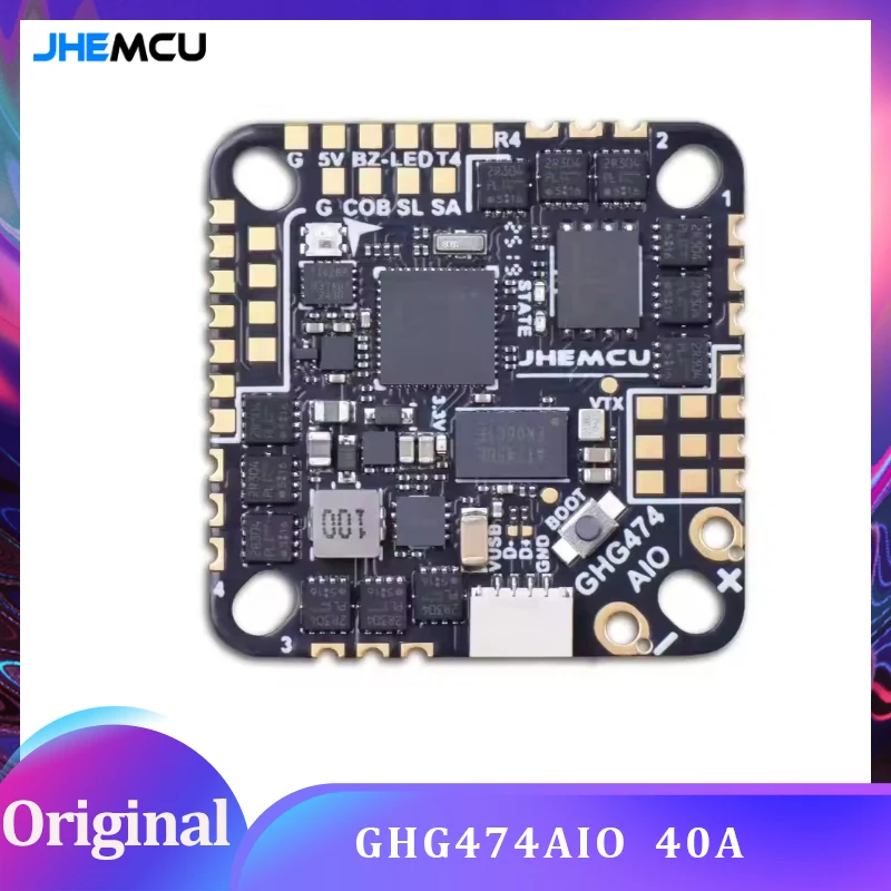 

JHEMCU GHG474AIO 40A G474 Flight Control 2-6S AIO Brushless FC FOR Toothpick Traversal Machine FPV Drone Accessories