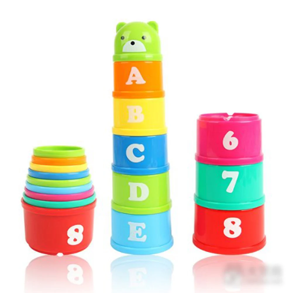 

Toys For Kids Boys New Arrival Baby Child New Hot Stacking Stacks Nest Tower Cups Count Number Letter Learning Play Toy for