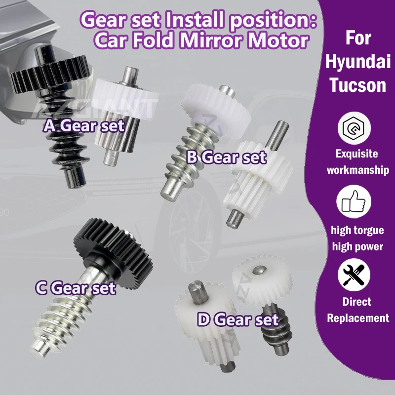 

AZGIANT For Hyundai Tucson ix MK1/2/3/4 2004-2024 Car inner metal gears set of Exterior Auxiliary power folding mirror R L motor