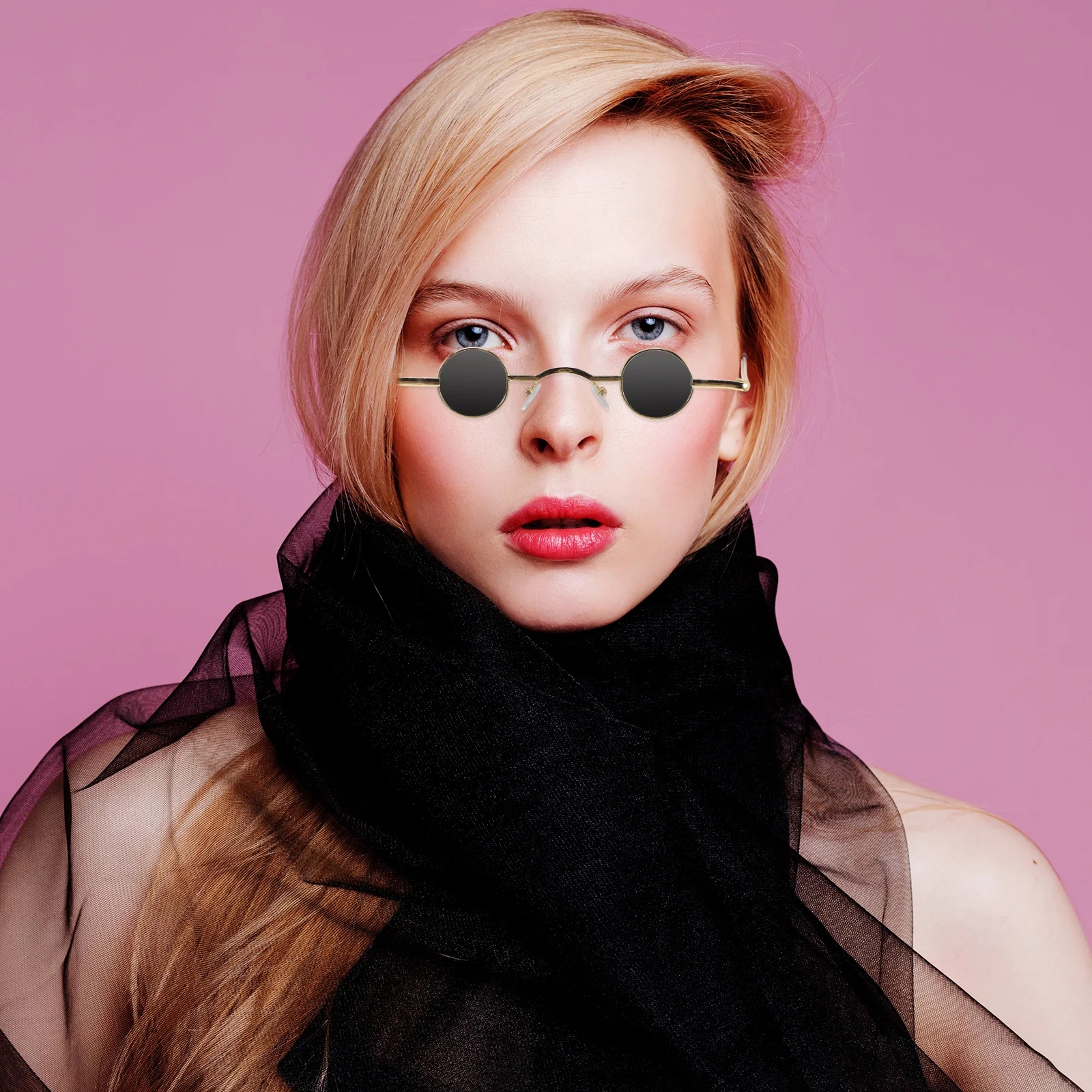 

Punk Sunglasses Vintage Round Sunglasses Uv Protection Metal Frame for Women Men Fashion Unisex Shades Suitable for Party