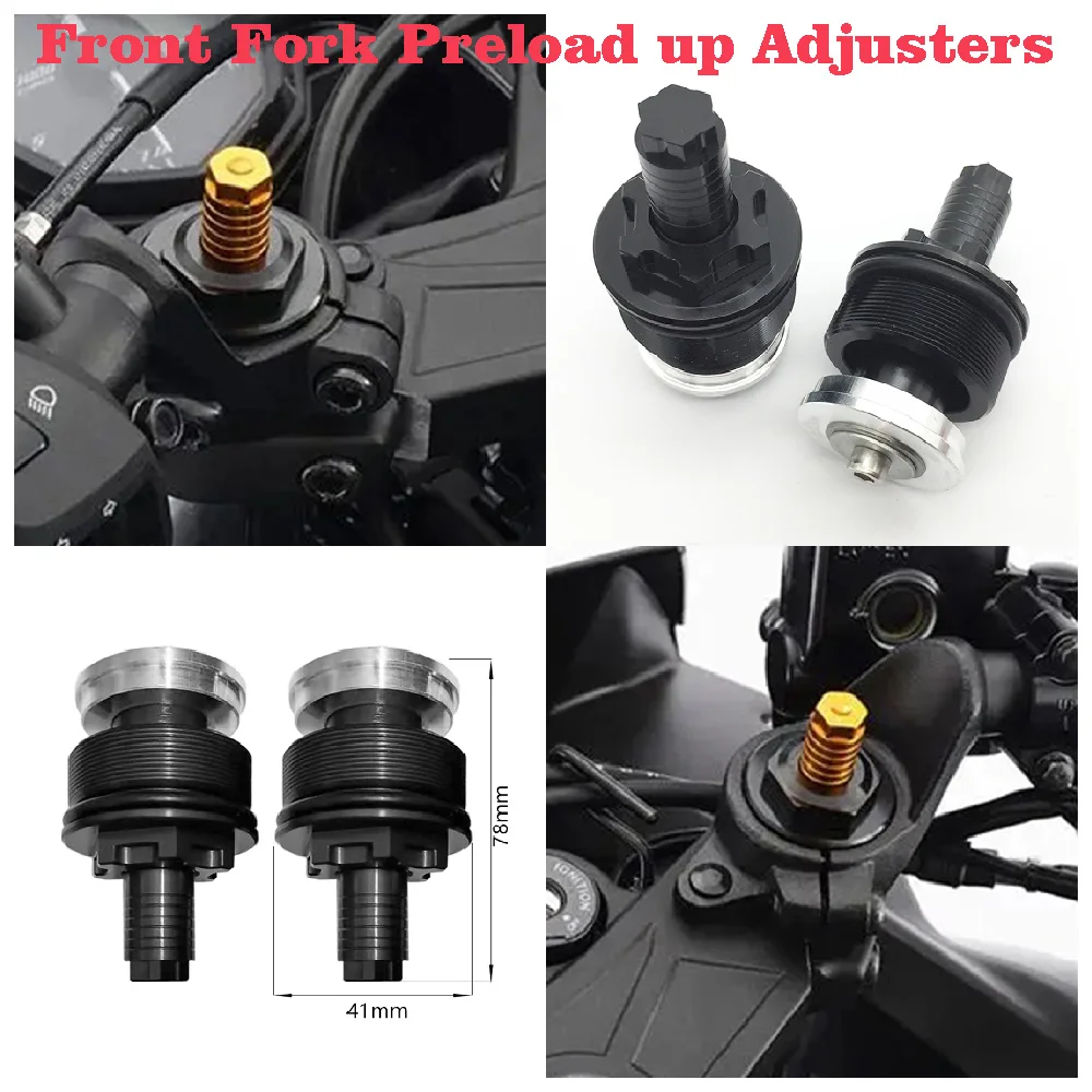 

Fits for Yamaha YZF R3 YZFR3 MT03 MT-03 ABS YZF-R3 R25 2015 2016 2017 2018 Motorcycle Front Fork Shock Preload Adjusters Screw