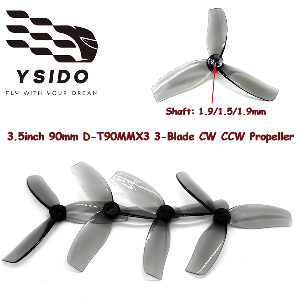 

2/4/8Pairs 3.5inch 90mm D-T90MMX3 3-Blade CW CCW Propeller for FPV Racing Drone RC Plane Freestyle 3.5 Inch Freestyle DIY Parts
