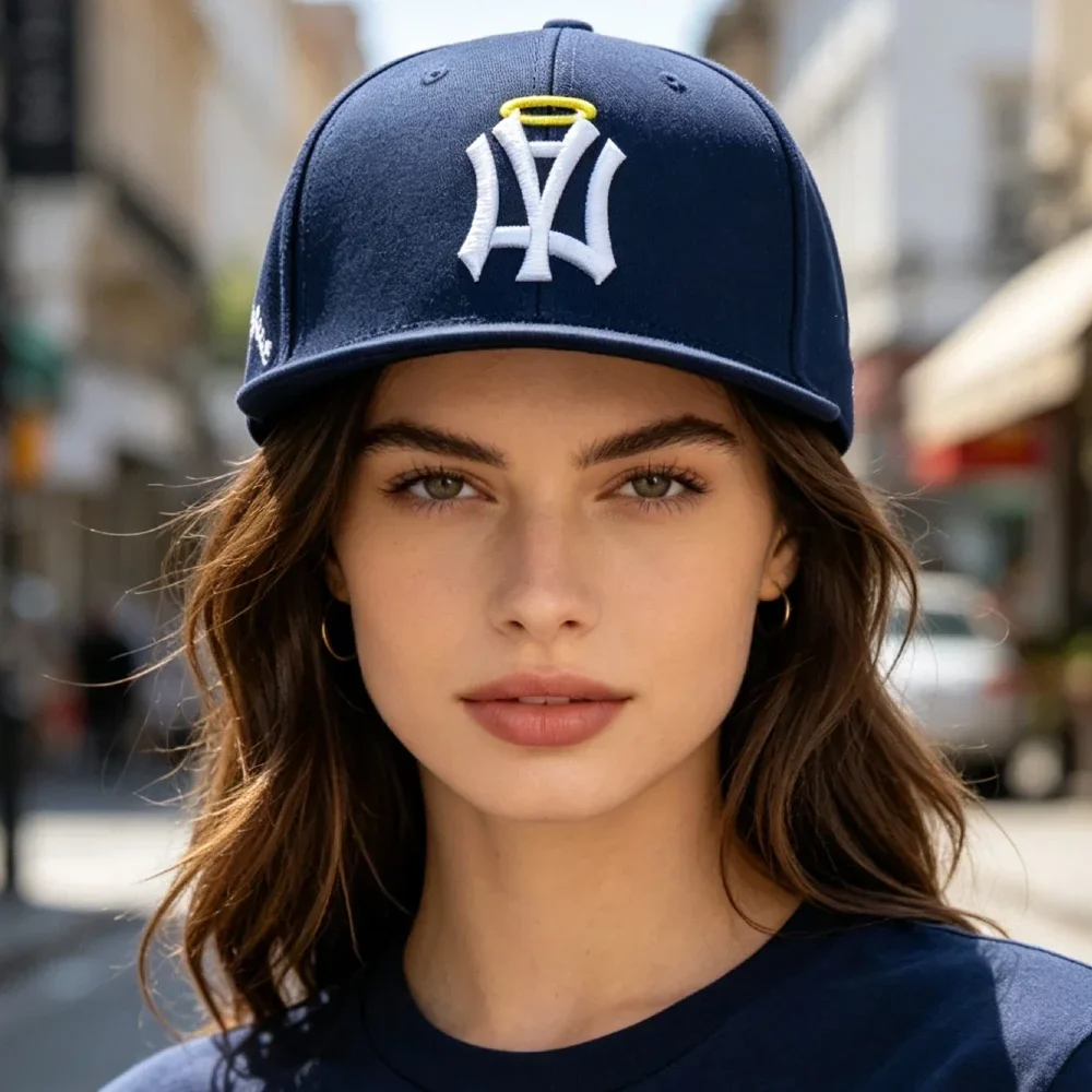 Heißer Verkauf: Unisex Flat-Bill-Snapback-Cap mit NA-Buchstaben und Flügel-Stickerei – Lässige Outdoor-Trend-Baseballkappe für Herren und Damen – Detail 29