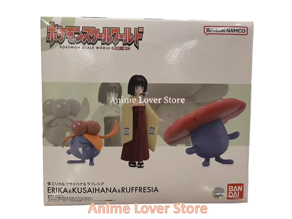 Bandai-Figuras Anime Pokemon Originais para Crianças, Modelo Colecionável, Ornamentos Colecionáveis, Escala Mundial, Erika, Gloom, Vileplume, Brinquedos, Presente