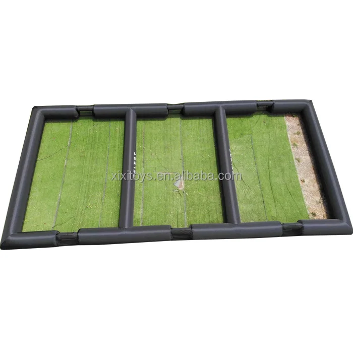 

2023 Popular Indoor/Outdoor Multiplayers Triple Inflatable Football Game Arena,3 in 1 Inflatable Soccer Panna Field