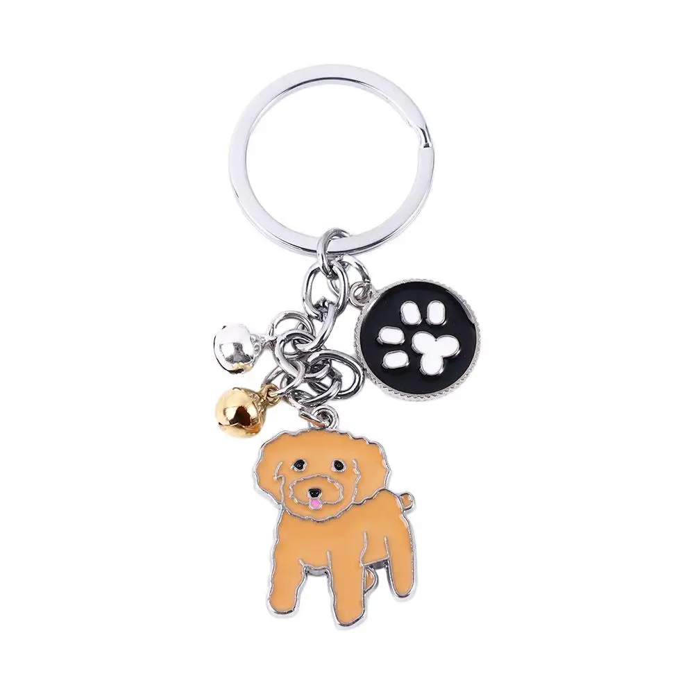 Bag Jewelry Lover Gift Maltese Animal Bell Golden Retriever Husky Pet Keychain Dog Keychain Pet Keyring Dog Pendant