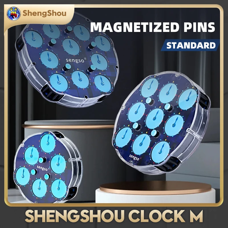 Speed Magic Clock ShengShou Magnetic Speed Puzzle Educational Fidget Cube 3D Puzzle Toy for Kids and Adult Gifts