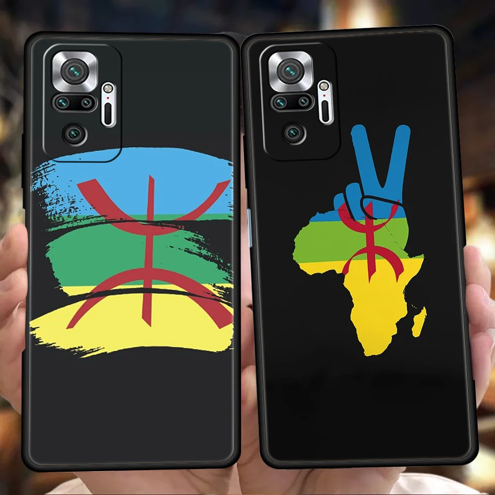 Amazigh Berber Flag Phone Case Cover for Redmi Note 12 11 10 Pro Plus 8 8T 9 K50 K40 Gaming 9A 9C 9T Pro Plus Silicone Shell Bag