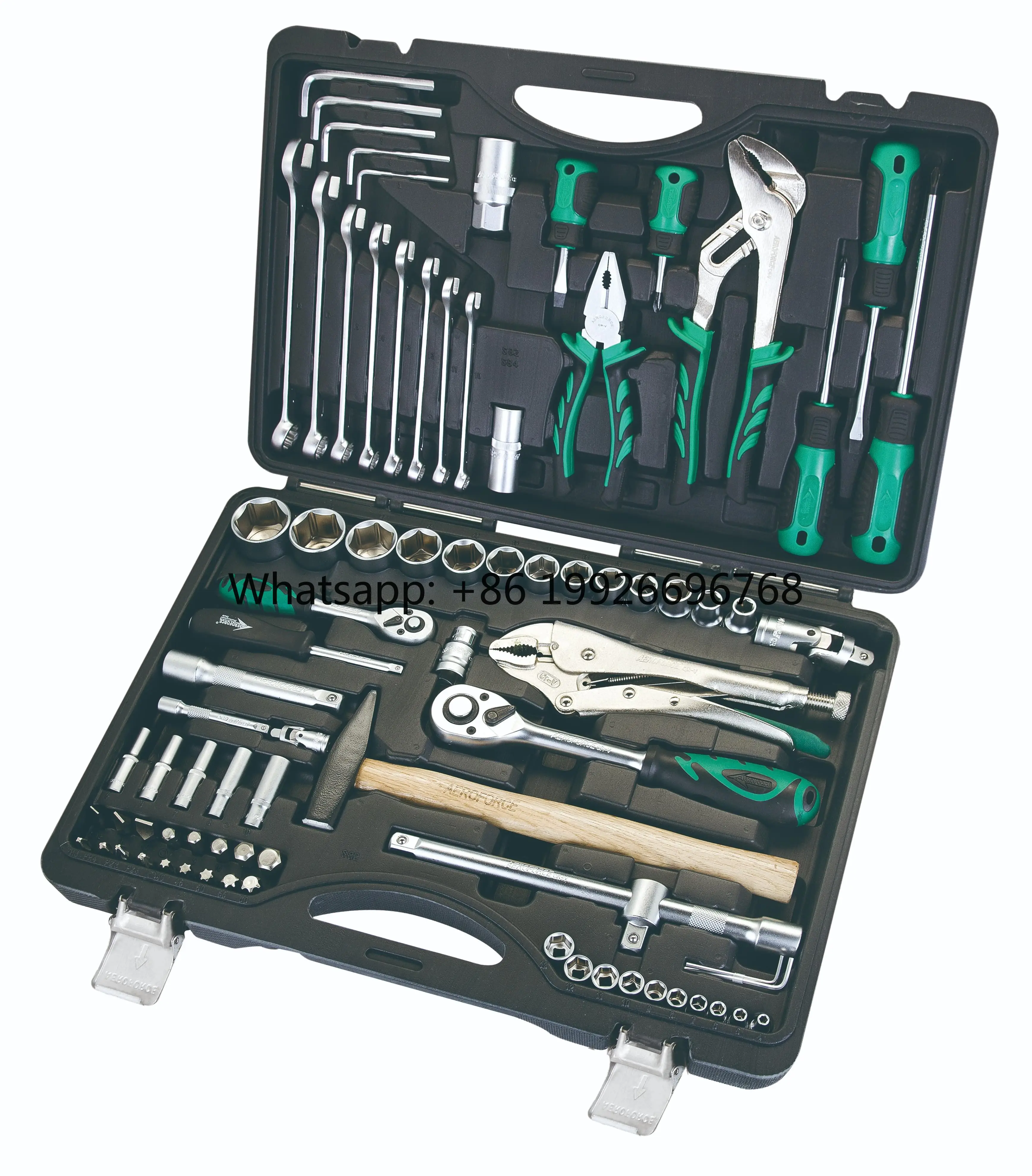 

AE-S82 82Pcs 1/4" & 1/2" Tool Set Multifunctional Wrench Set for Household Repair Shop and Auto Shop