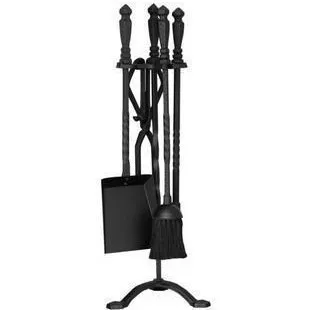 Furnace, fireplace tools, shovel, fire hook, tongs, brush, wrought iron oven utensils four-piece set in stock