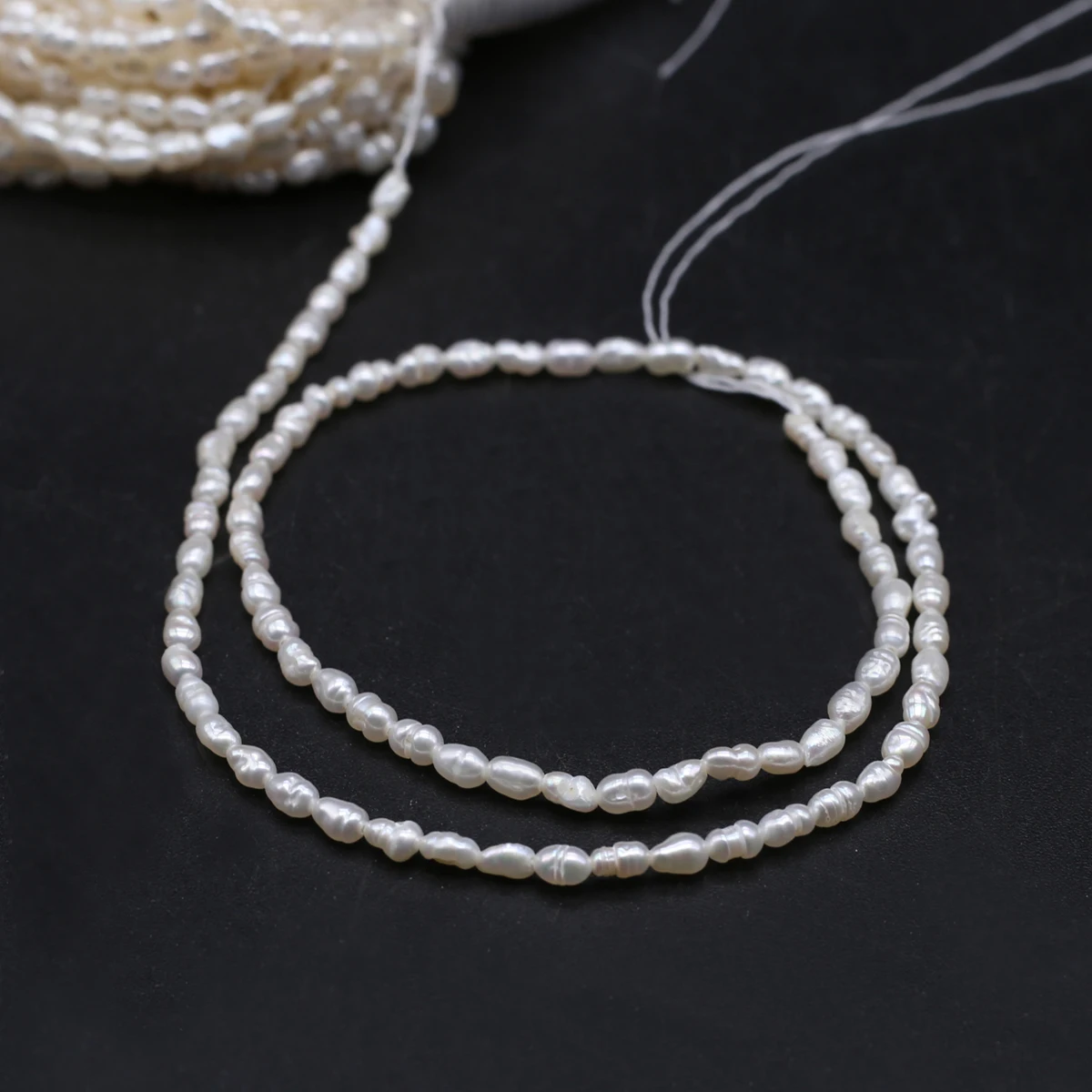 2.8-3.2mm Natural Freshwater Pearl Rice shaped Bead Jewelry Making DIY Necklace Bracelet Earring Accessories Gift