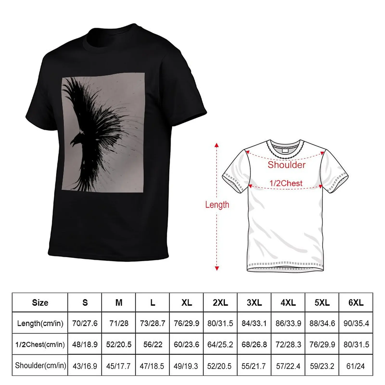 Inked Raven T-Shirt Personalized t-shirt blacks affliction shirts mens workout shirts