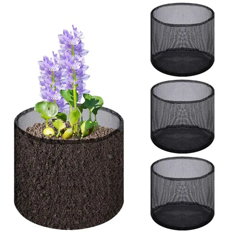 NEW HOT In Stock-4 Pcs Breathable And Reusable Aquatic Planting Mesh Bags, Square Lily Pots For Water Gardens