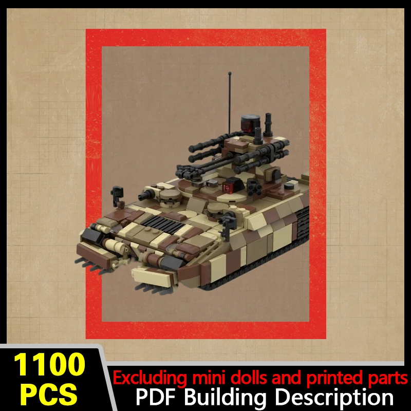 BMPT-90 Support Combat Vehicle Model MOC Building Bricks War Equipment Modular Technology Gifts Holiday Assemble Children Toys