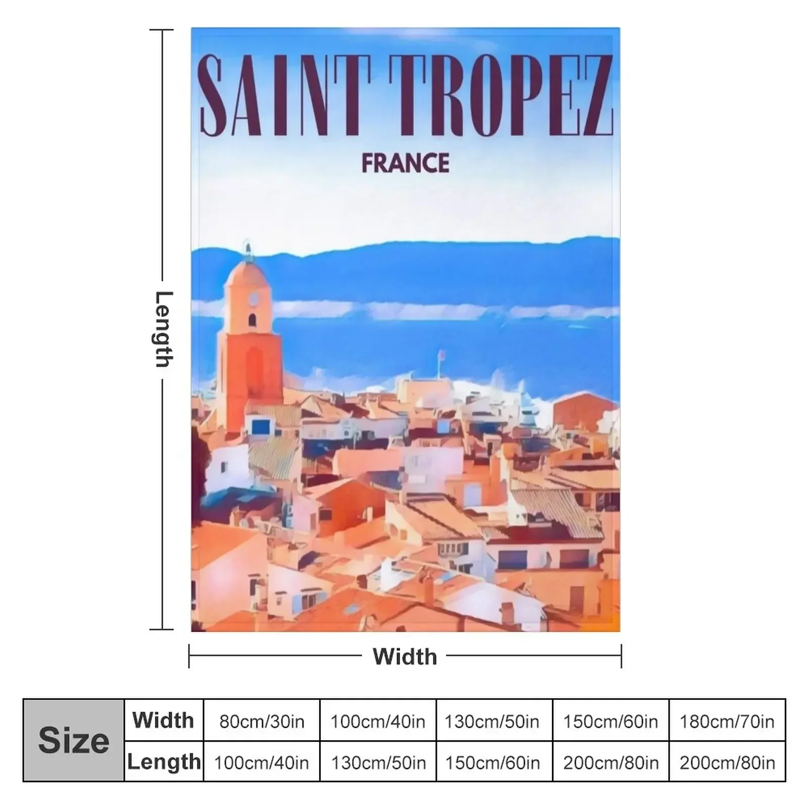 Saint Tropez Streets Throw Blanket Personalized Gift Blankets For Baby Bed covers Soft Blankets