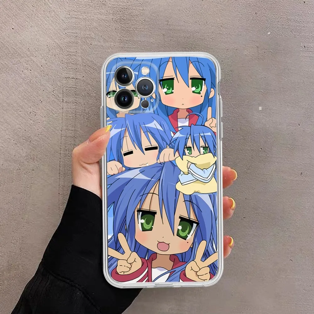 Anime Girl Lucky Star Phone Case For IPhone 16 15 14 13 12 Mini 11 Pro XS Max X XR SE 6 7 8 Plus Soft Silicone Cover