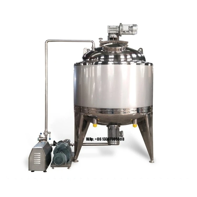 

Factory Directly sale Homogenizing Mixer Dispersing Machine Liquid Mixing Tanks With Agitator Heater