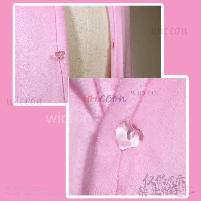 Anime Game NEEDY GIRL OVERDOSE Cosplay KAngel P-chan Costume Pink Cat Head Blanket Kawaii Pink Cat Hooded Soft Cape Customized