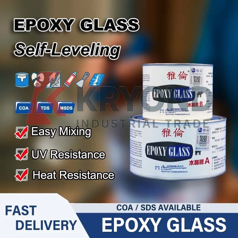 EPOXY GLASS Crystal Resin AB Two Component Clear Sealant for Jewelry Resin Art Wood Crafts Tabletop Coating Transparent Casting