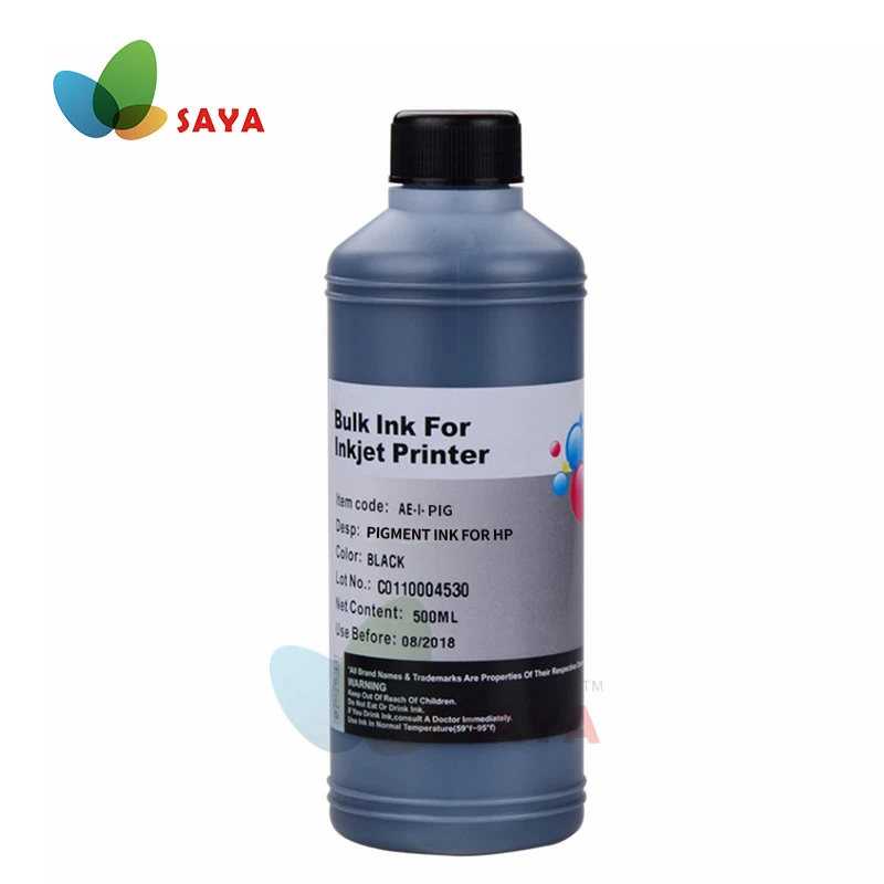 500ml Black Pigment ink Waterproof ink refill kit for HP 711 712XL T230 T250 T630 T650 24-in 36-in 364 955 670 inkjet Printers