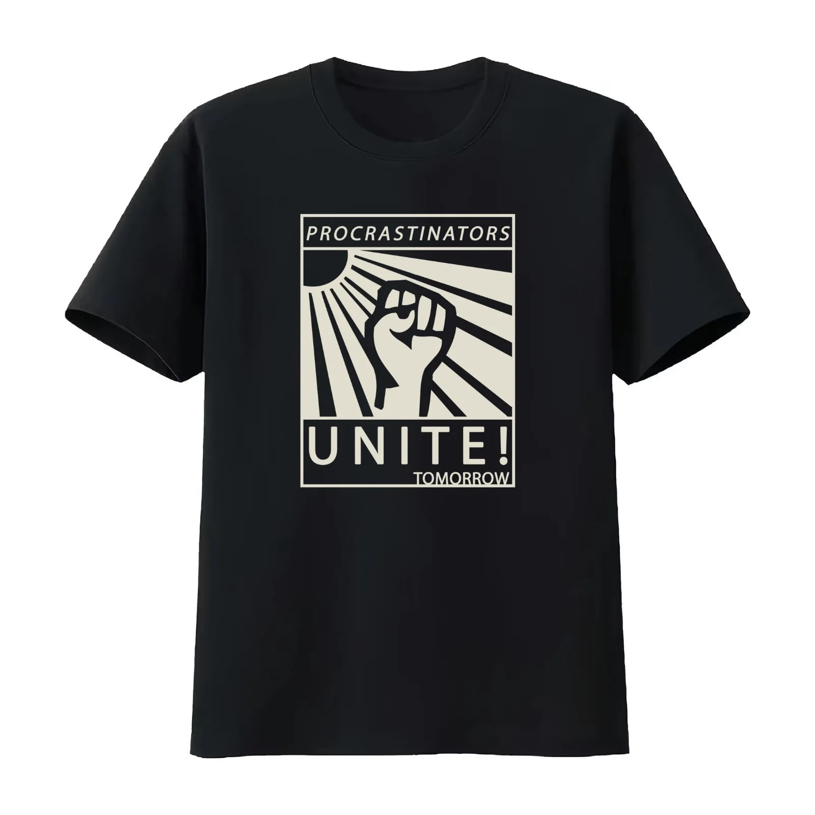 Procrastinators Unite Tomorrow T-Shirt Summer Casual Cotton Tee Oversized Streetwear Tops Vintage Graphic Print 100% Cotton