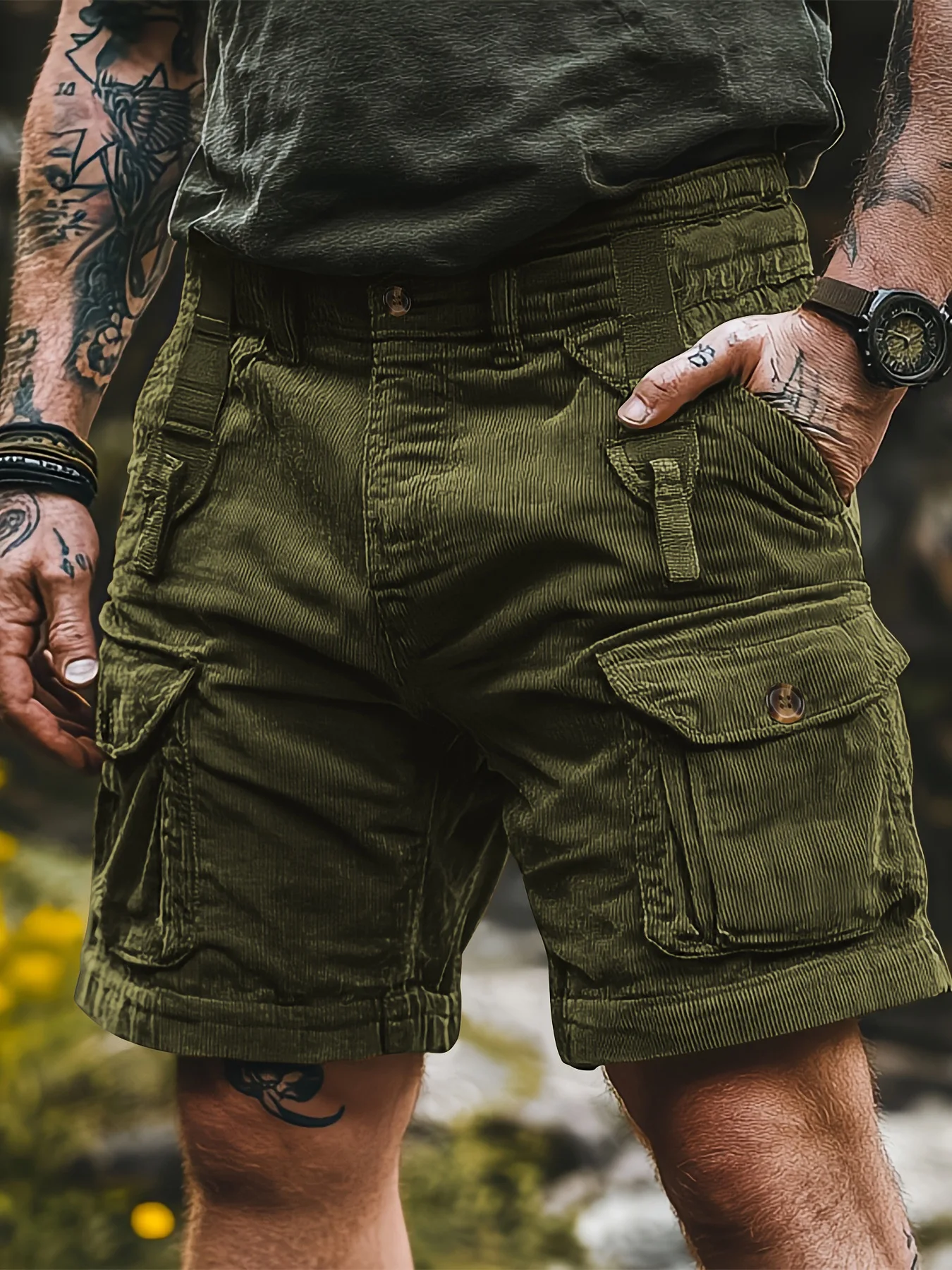 Męskie szorty cargo z sztruksu – Retro Track Pant recenzja i cena