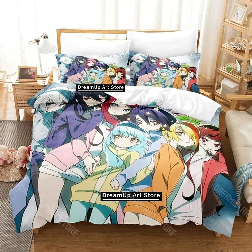 3D Printed Zombie Land Saga Bedding Set for Boys Girls Duvet Cover Pillowcase Twin Queen King Full Single Double Sizes