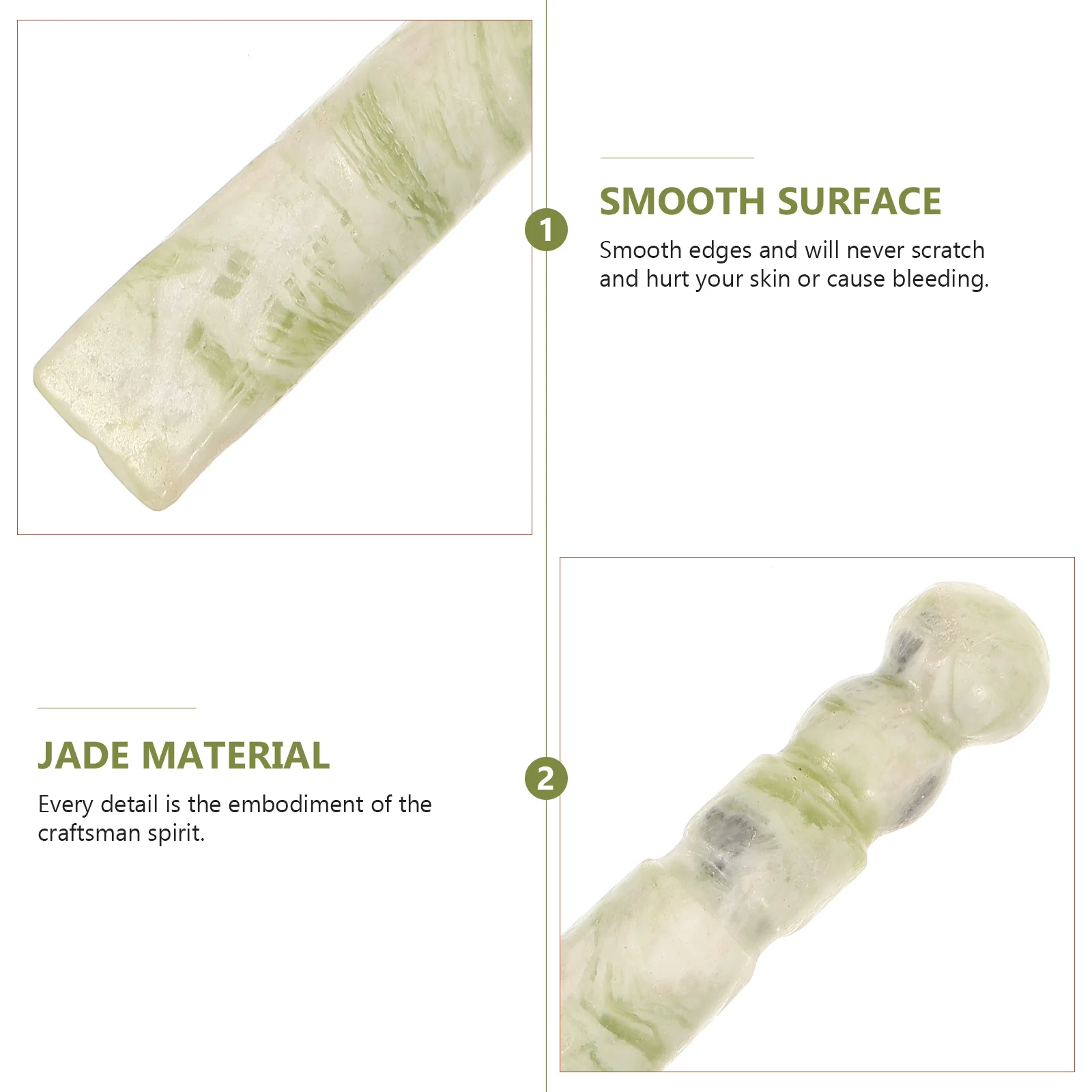 

Jade Massage Stick Body Facial Handheld Professional Massaging Tool Foot Hand Back Portable Acupoint Therapy Natural Acupressure