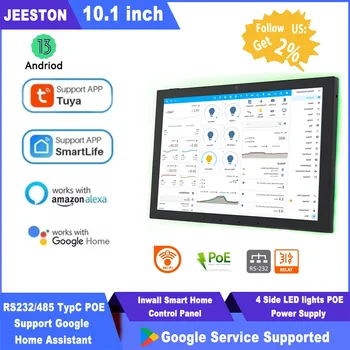 Naścienny 10-calowy panel sterowania inteligentnym domem tabletu z systemem Android Korpus ze stopu aluminium Ekran dotykowy IPS POE WiFi BT RS485 Wejście DC