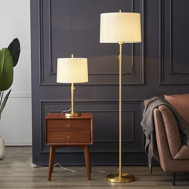 

American style living room floor lamp, study room, bedroom, bedside lamp, vertical modern, simple and luxurious lamp