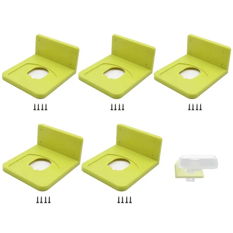 Lightweight For Ryobi 18V For Battery Compatible- Wall Mount For Battery Holder(5-Pack) With Screws(P102 P103 P104 P105 P107)