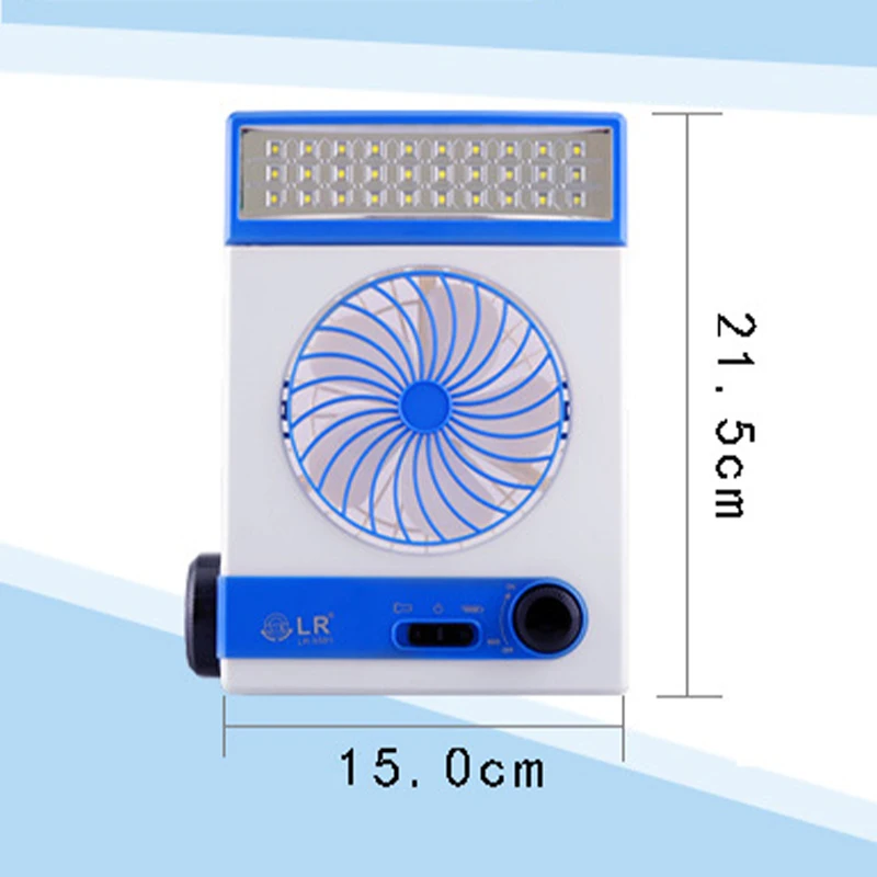 مروحة صغيرة لسطح المكتب متعددة الوظائف ، مروحة تخييم خارجية محمولة مع إضاءة ، شحن شمسي ، جديدة ،