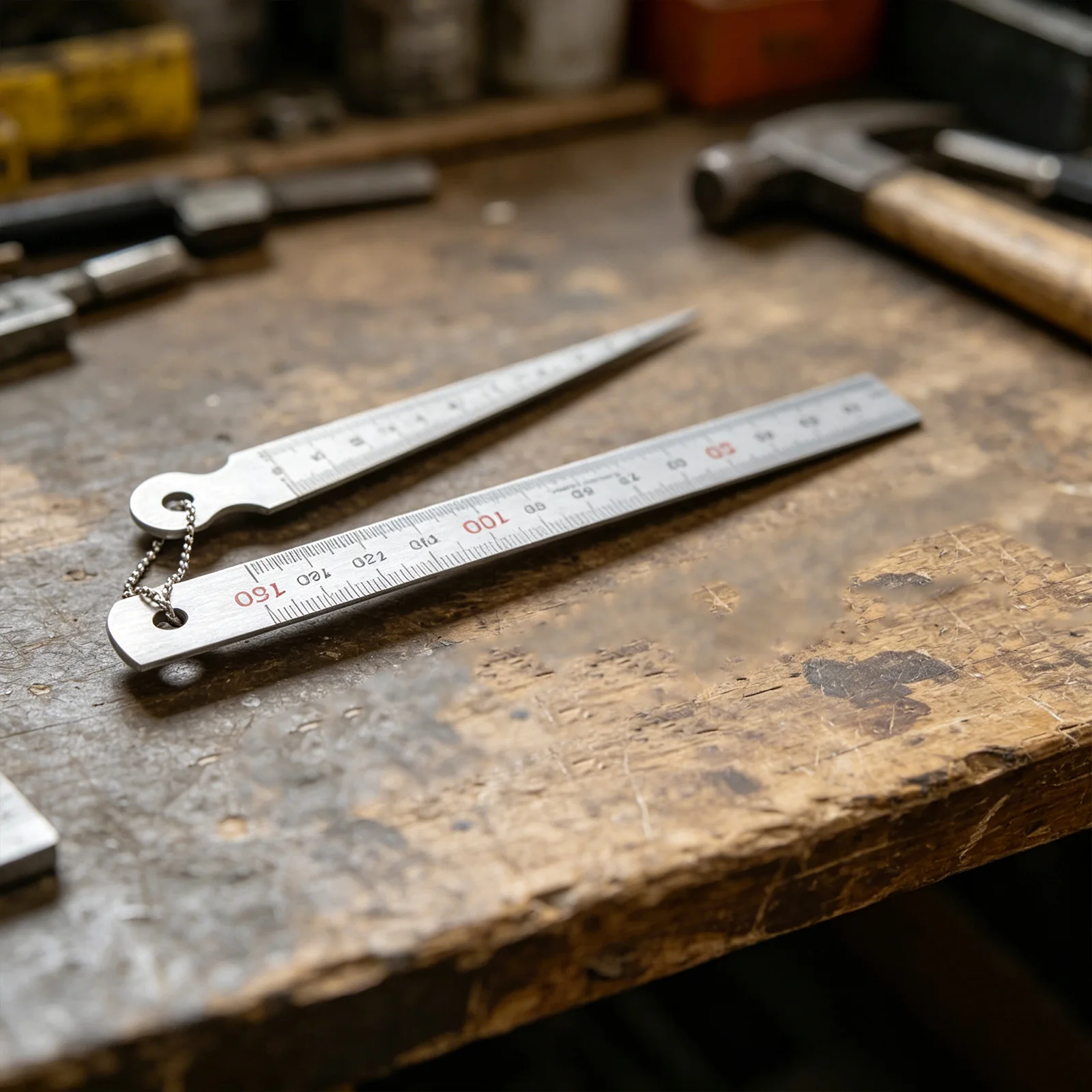 Practical Ruler 16x1.2cm 2 in1 6.29x0.47 inch Depth Ruler Gap Hole Inspection Lightweight Measurement Portable