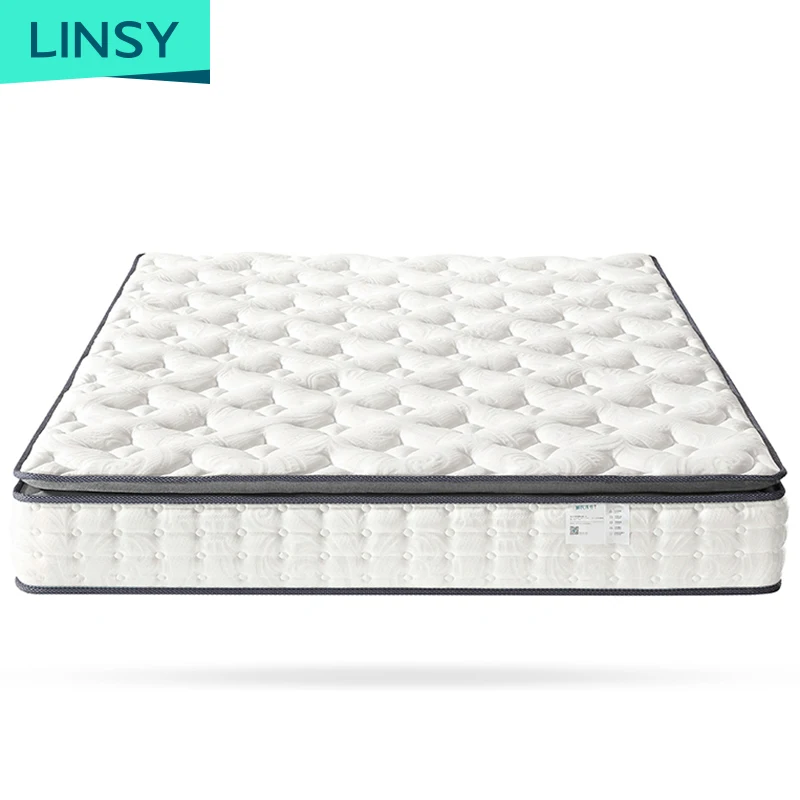 Linsy Pocket Spring High Density Organic Latex Mattress Natural Frame Foshan Oem King Size Roll Mattress In A Box CD050A